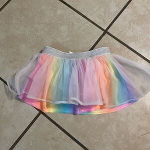 Vibrant Multicolor Tulle Skirt with Glitter Waistband